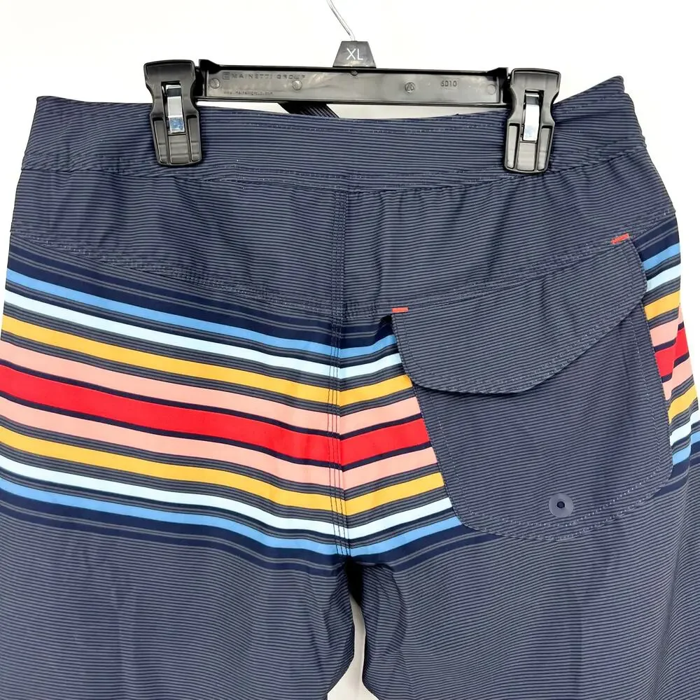 SAXX Betawave 2n1 Swim Board Shorts Size 28 Blue Stripe 7